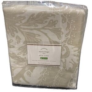 Pottery Barn Drapes Maris 50” x 84” Pair Pole Top Curtains Color Flax New Open